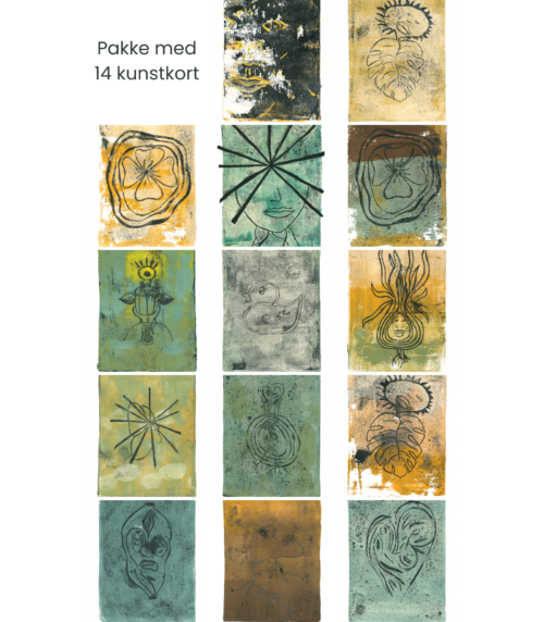 Pakke med alle 14 kunstkort